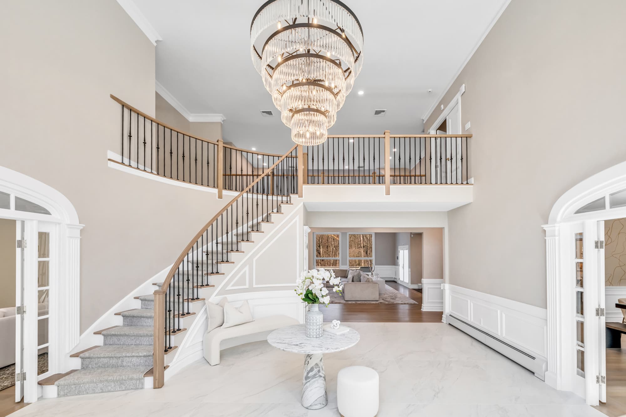Luxury staged interior — short-term rental furnishing in Hoboken, NJ