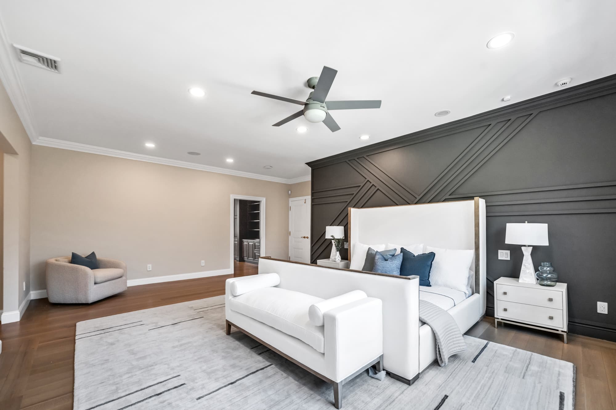 Luxury staged interior — short-term rental furnishing in Secaucus, NJ
